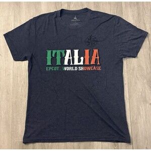 Disney Parks ITALIA EPCOT World Short Sleeve Gray Men's Large